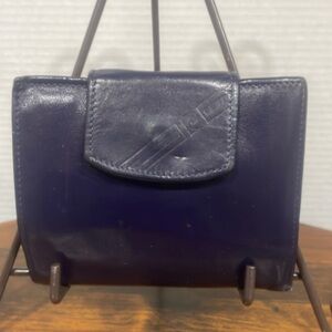 Vintage Pierre Cardin Navy Blue Leather Wallet